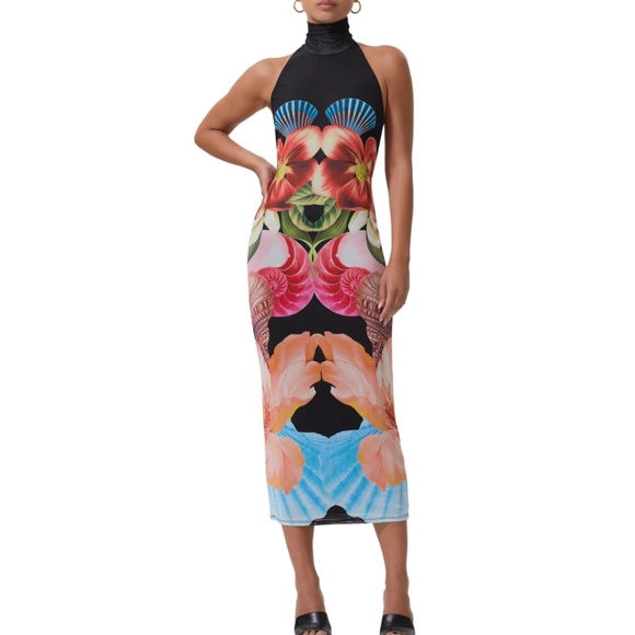 AFRM Olimpia mesh halter dress, size m, NWT - Picture 1 of 3